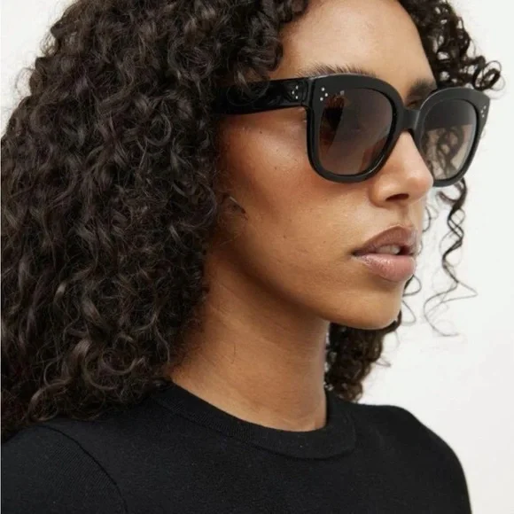 Celine New Audrey CL 41805/S Sunglasses Black/Brown Gradient Lenses - Picture 12 of 12